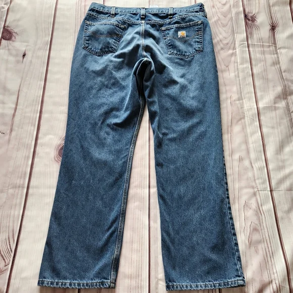 Carhartt "Holter" Relaxed Fit Straight Leg Blue Jeans | Men's Size 40x34 - Picture 5 of 11